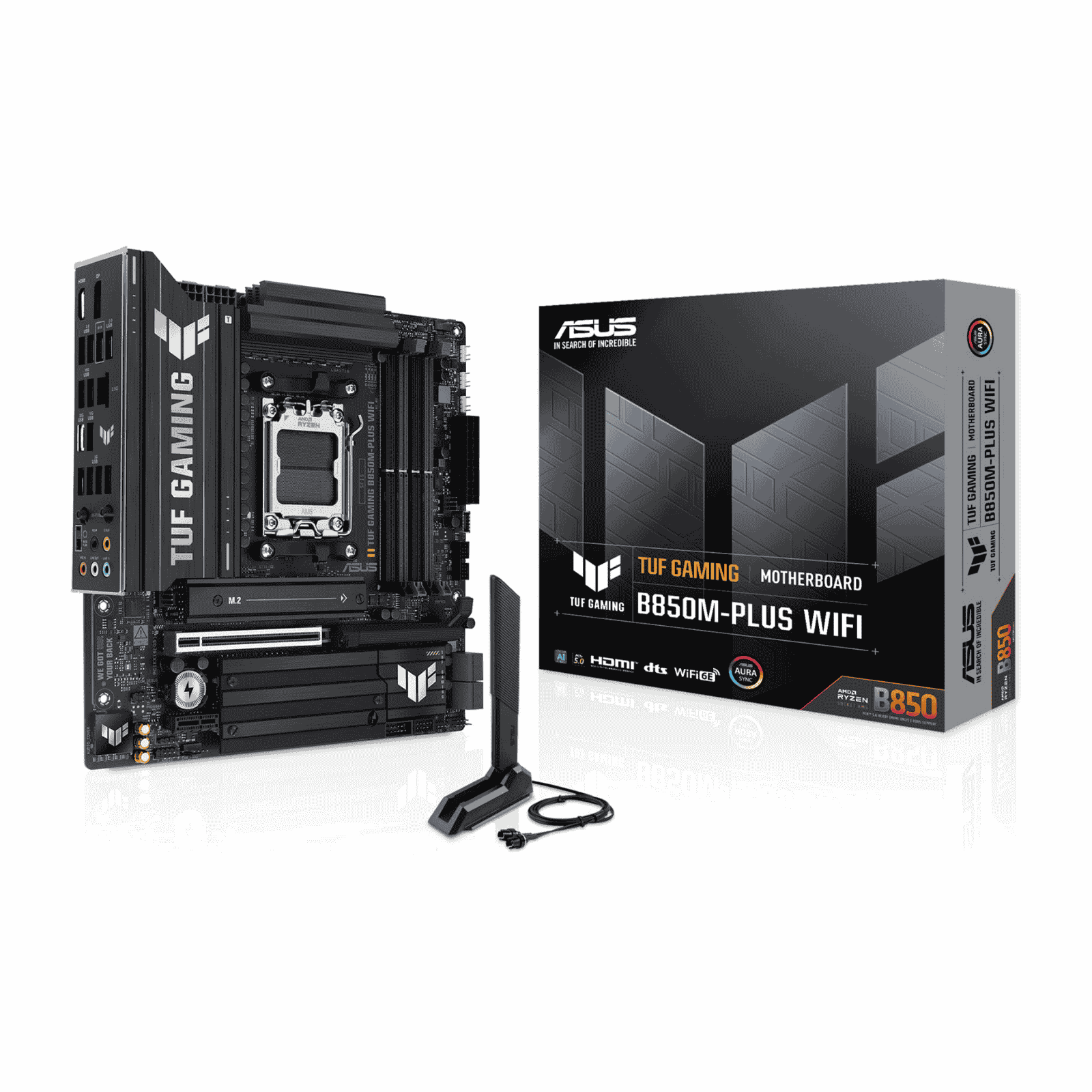 ASUS TUF GAMING B850M-PLUS WIFI Micro ATX Motherboard for AMD AM5 CPUs