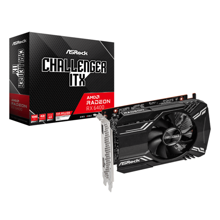 Asrock RX6400 Challenger ITX 4GB Gaming Graphics Card