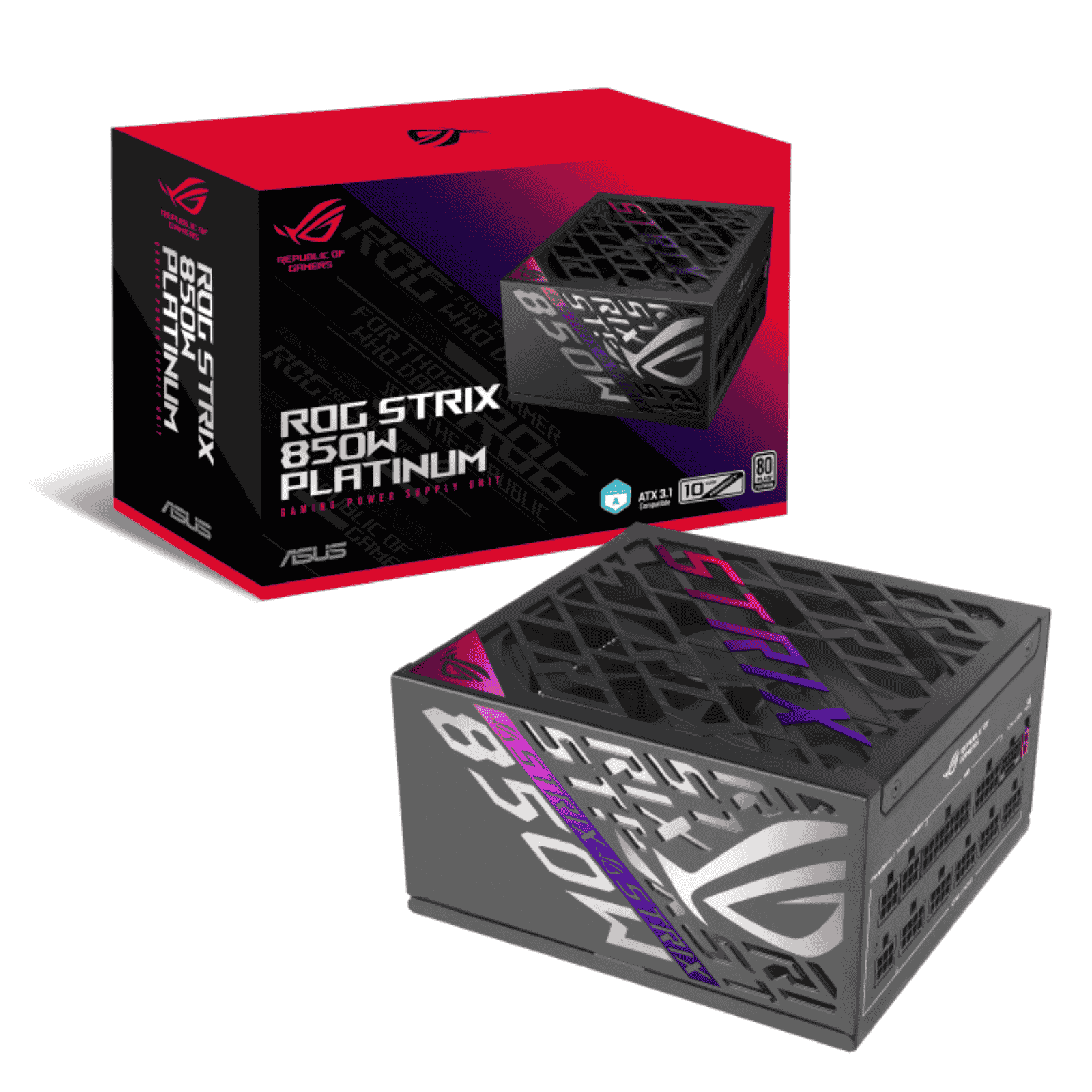 Asus ROG Strix 850W Fully Modular, 80+ Platinum Gaming Power Supply Asus ROG Strix 850W Fully Modular, 80+ Platinum Gaming Power Supply - Image 1