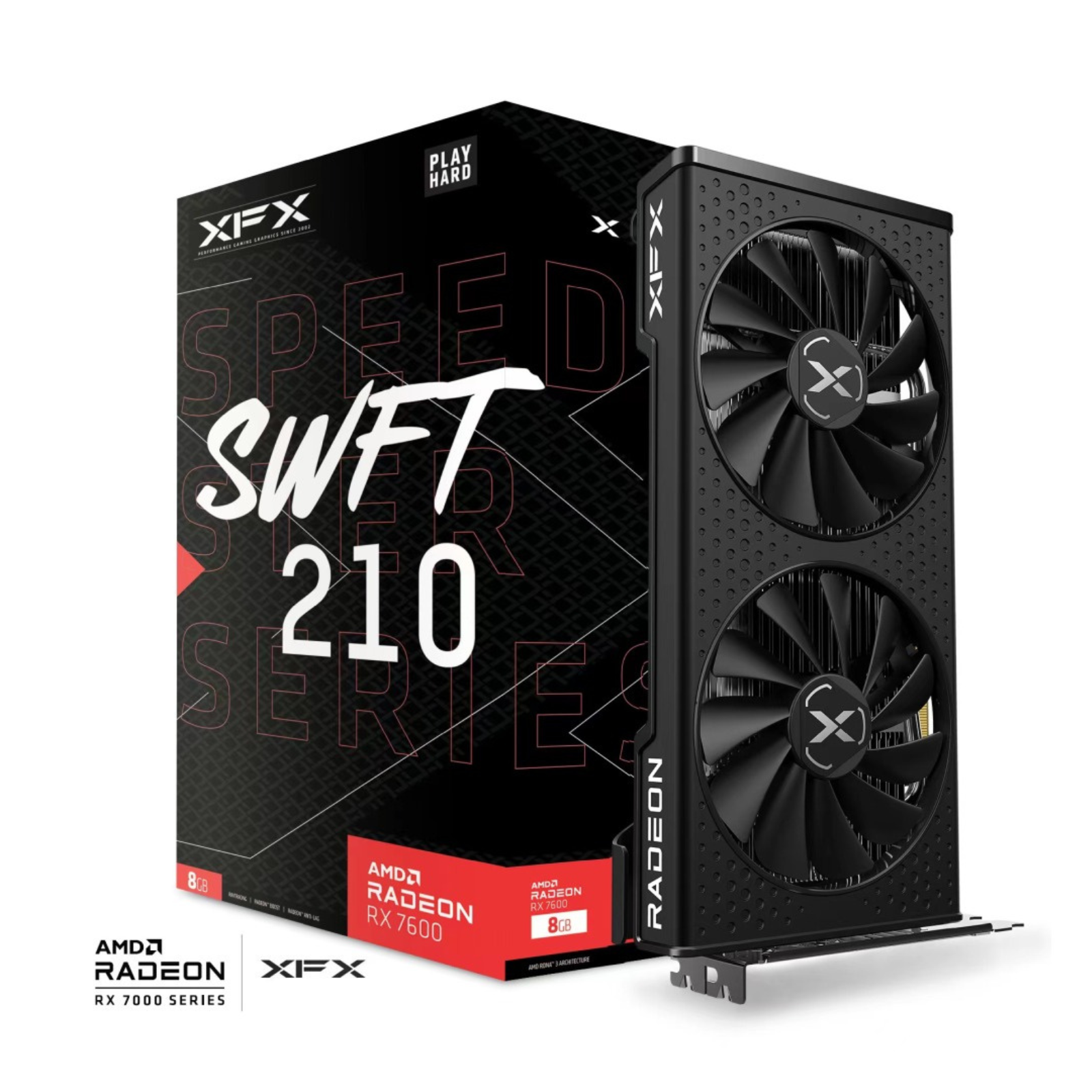 XFX SPEEDSTER SWFT 210 AMD Radeon™ RX 7600 Core Edition Graphics Card