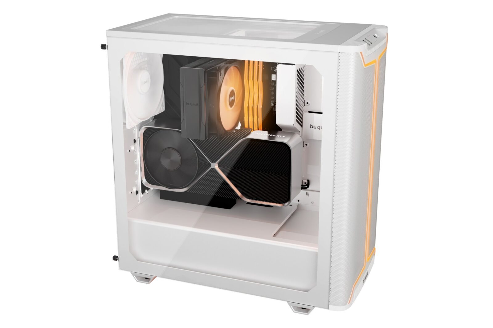 Be Quiet! Pure Base 501 DX ARGB Case (White, ATX, Glass Side, Compact Design, 3x Pure Wings 3 Fans, High Airflow Front/Top, USB-C) - Image 3