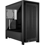 Corsair FRAME 4000D Modular Gaming Case, E-ATX, Glass Side, InfiniRail, USB-C, BTF, Black