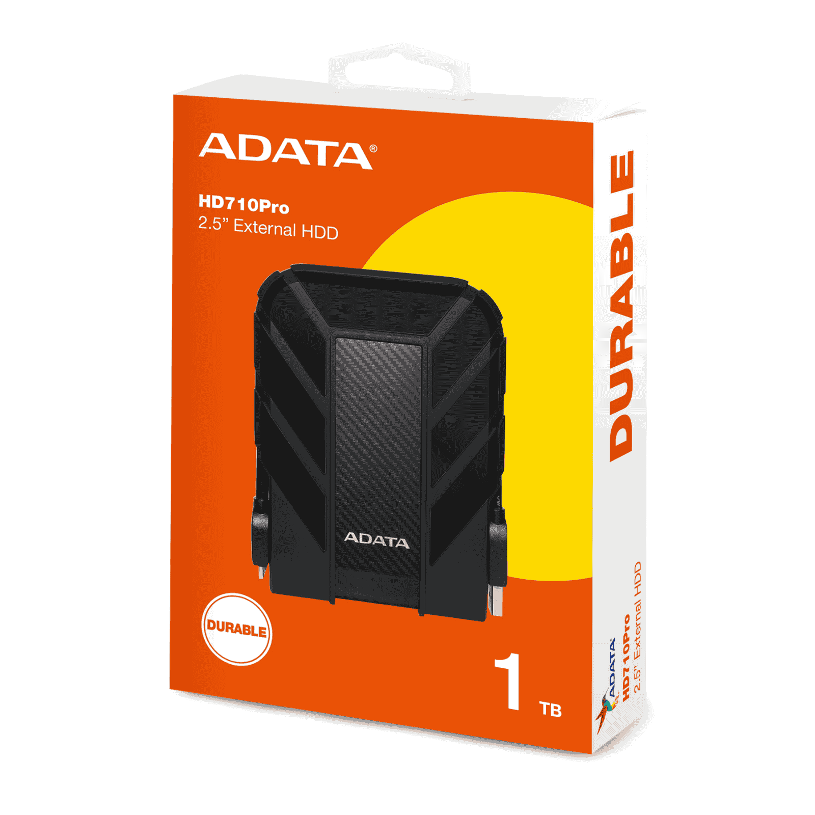 ADATA 1TB HD710 Pro Rugged External HDD, 2.5", USB 3.1, IP68, Shockproof, Black