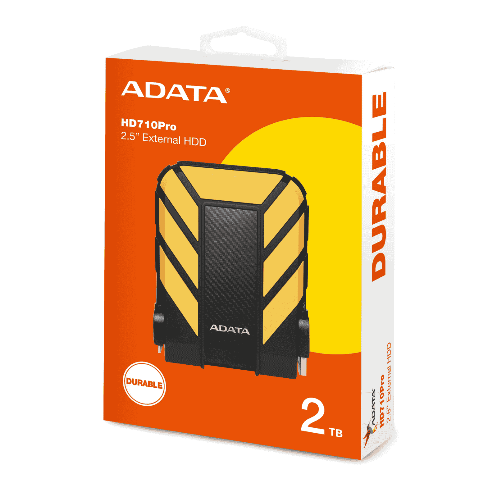 ADATA 2TB HD710 Pro Rugged HDD – USB 3.1, IP68, Shockproof, 2.5" Yellow - Image 1