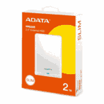 ADATA 2TB HV620S Slim HDD – USB 3.2, 2.5", 11.5mm, White