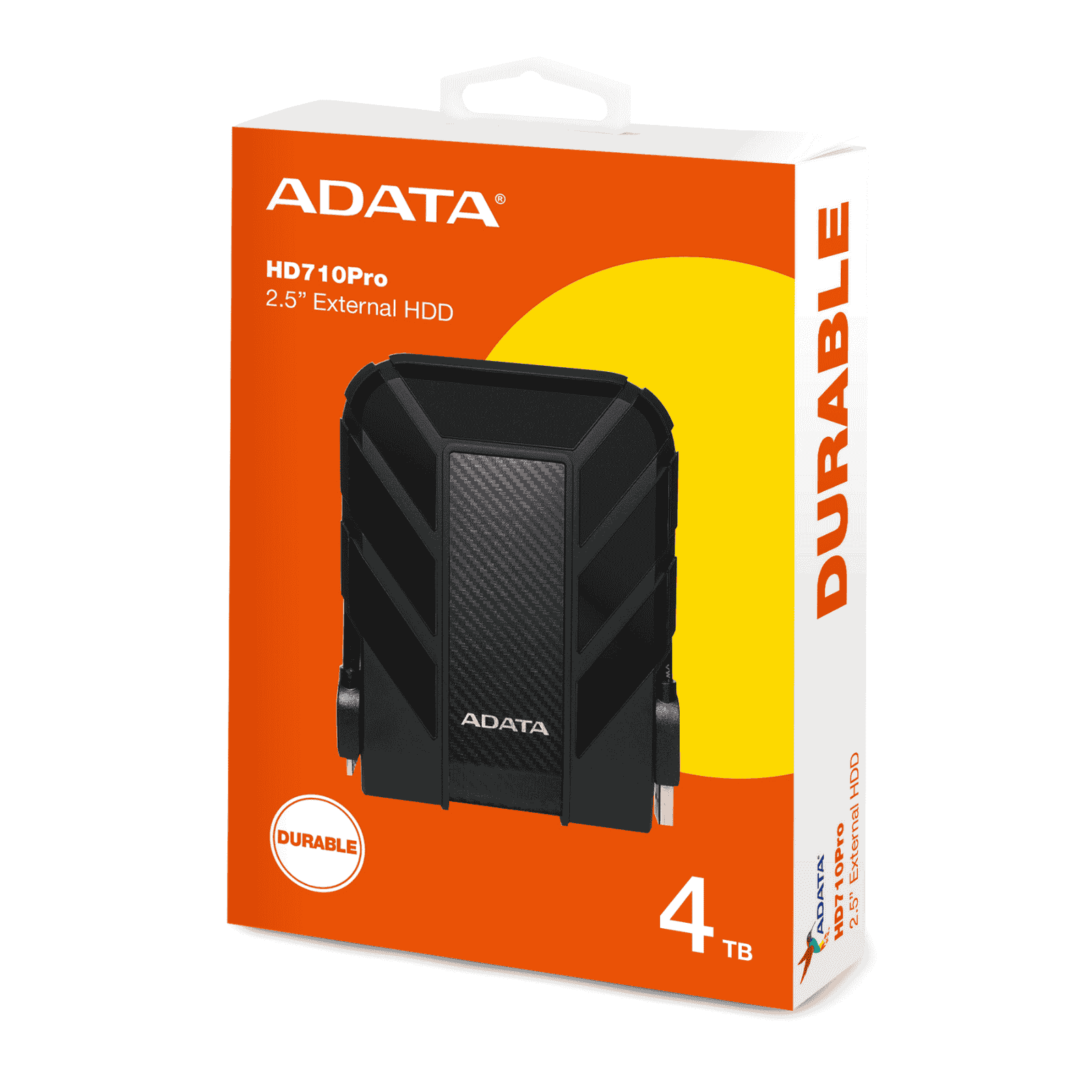 ADATA 4TB HD710 Pro Rugged External Hard Drive, 2.5", USB 3.1, IP68 Water/Dust Proof, Shock Proof, Black
