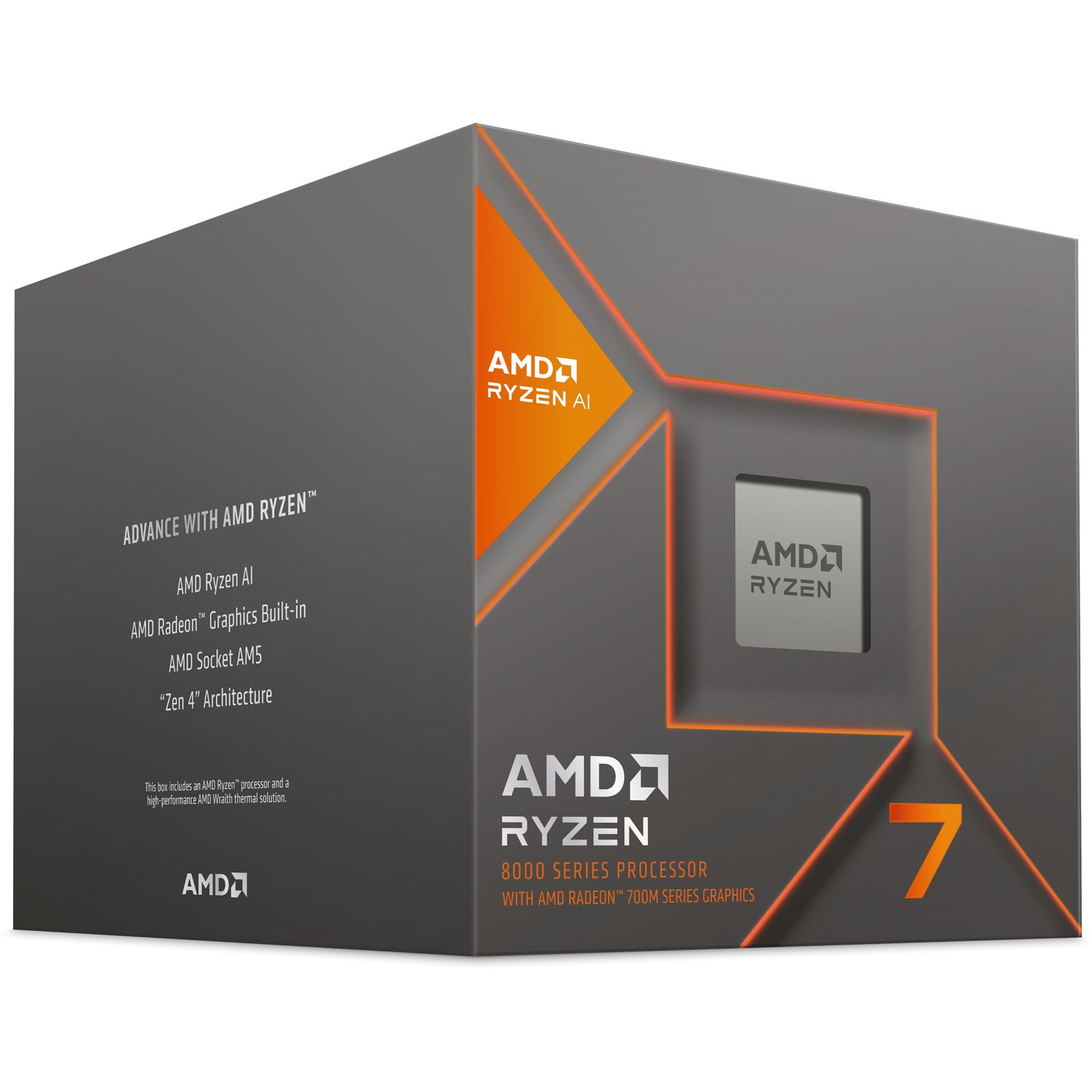 AMD Ryzen 7 8700G with Wraith Spire Cooler AMD AM5 Desktop Processor