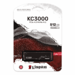 Kingston 512GB KC3000 M.2 NVMe SSD, M.2 2280, PCIe4, 3D TLC NAND, R/W 7000/3900 MB/s, 450K/900K IOPS, Aluminium Heatspreader