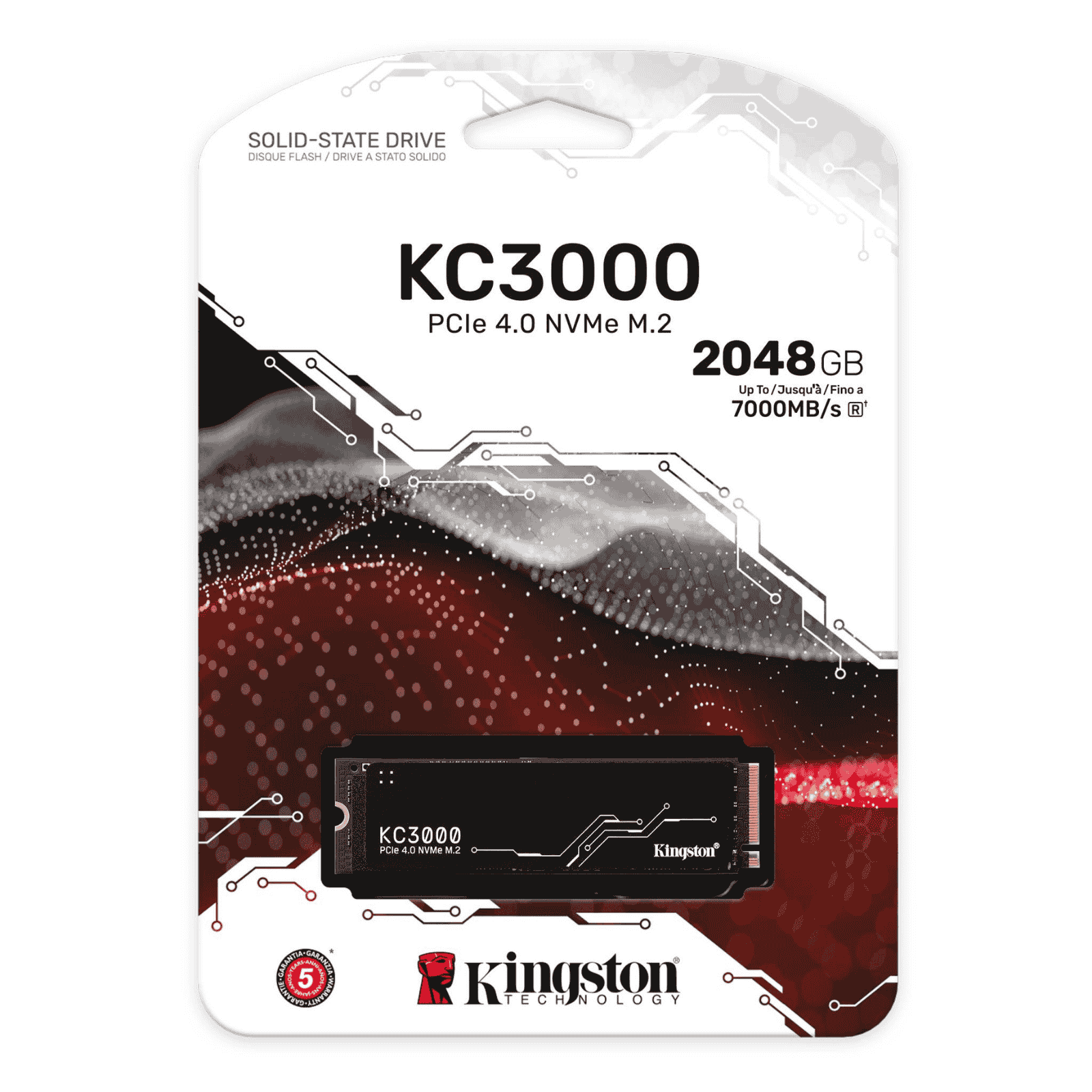 Kingston KC3000 2TB M.2 NVMe SSD, PCIe 4.0, 7000/7000MB/s