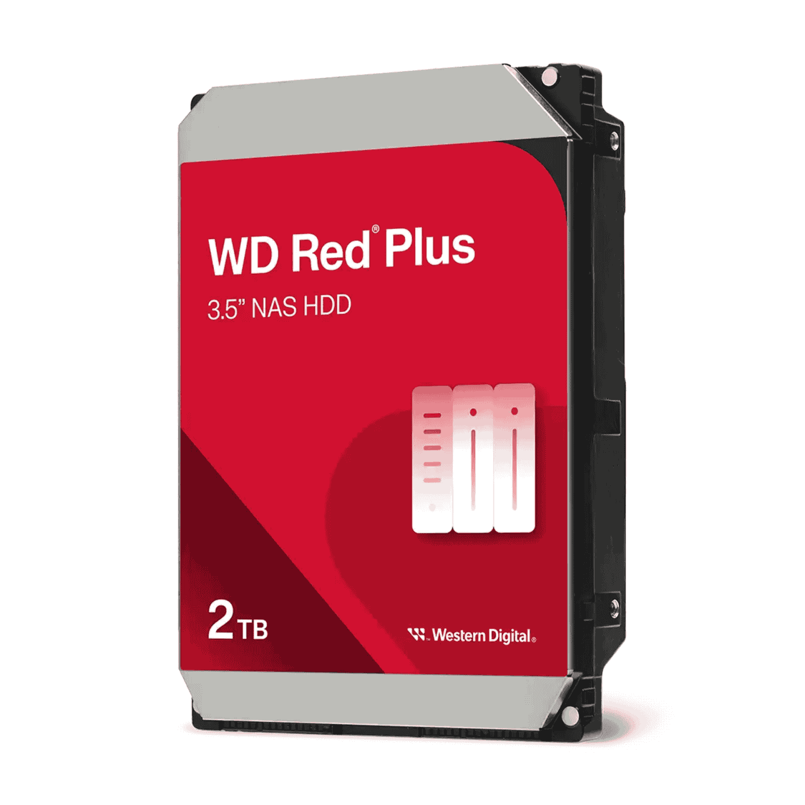 WD Red Plus 2TB NAS HDD, 3.5", SATA3, 5400RPM, 64MB Cache