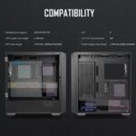 ANTEC NX416L Case, Gaming, Black, Mid Tower, 1 x USB 3.0 / 2 x USB Type-C, Tempered Glass Side Window Panel, Addressable RGB LED Fans, ATX, Micro ATX, ITX - Image 3
