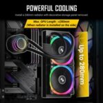 ANTEC NX416L Case, Gaming, Black, Mid Tower, 1 x USB 3.0 / 2 x USB Type-C, Tempered Glass Side Window Panel, Addressable RGB LED Fans, ATX, Micro ATX, ITX - Image 4