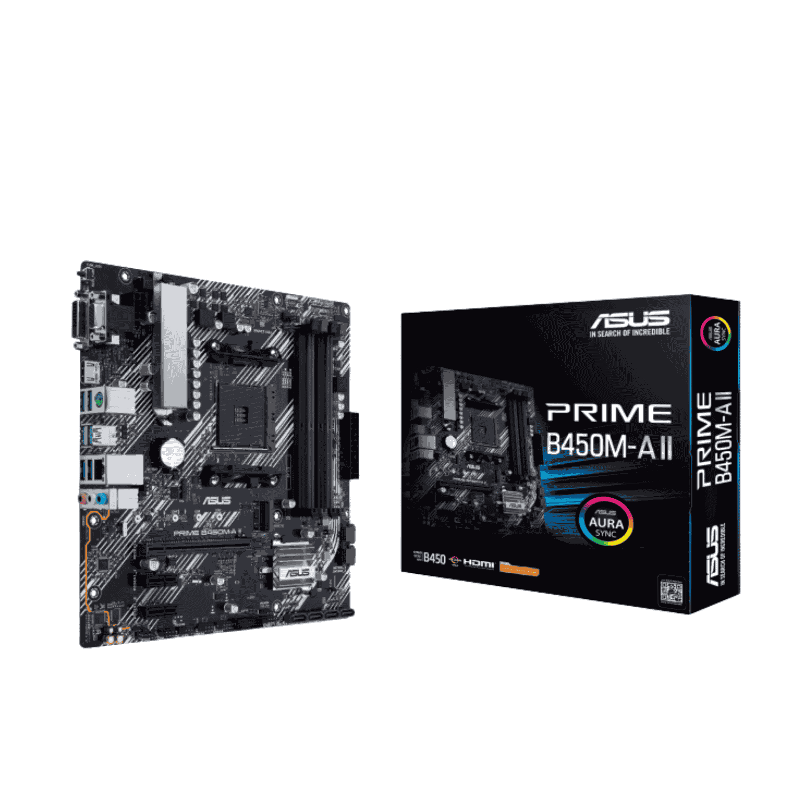Asus PRIME B450M-A II Micro ATX Motherboard for AMD AM4 CPUs