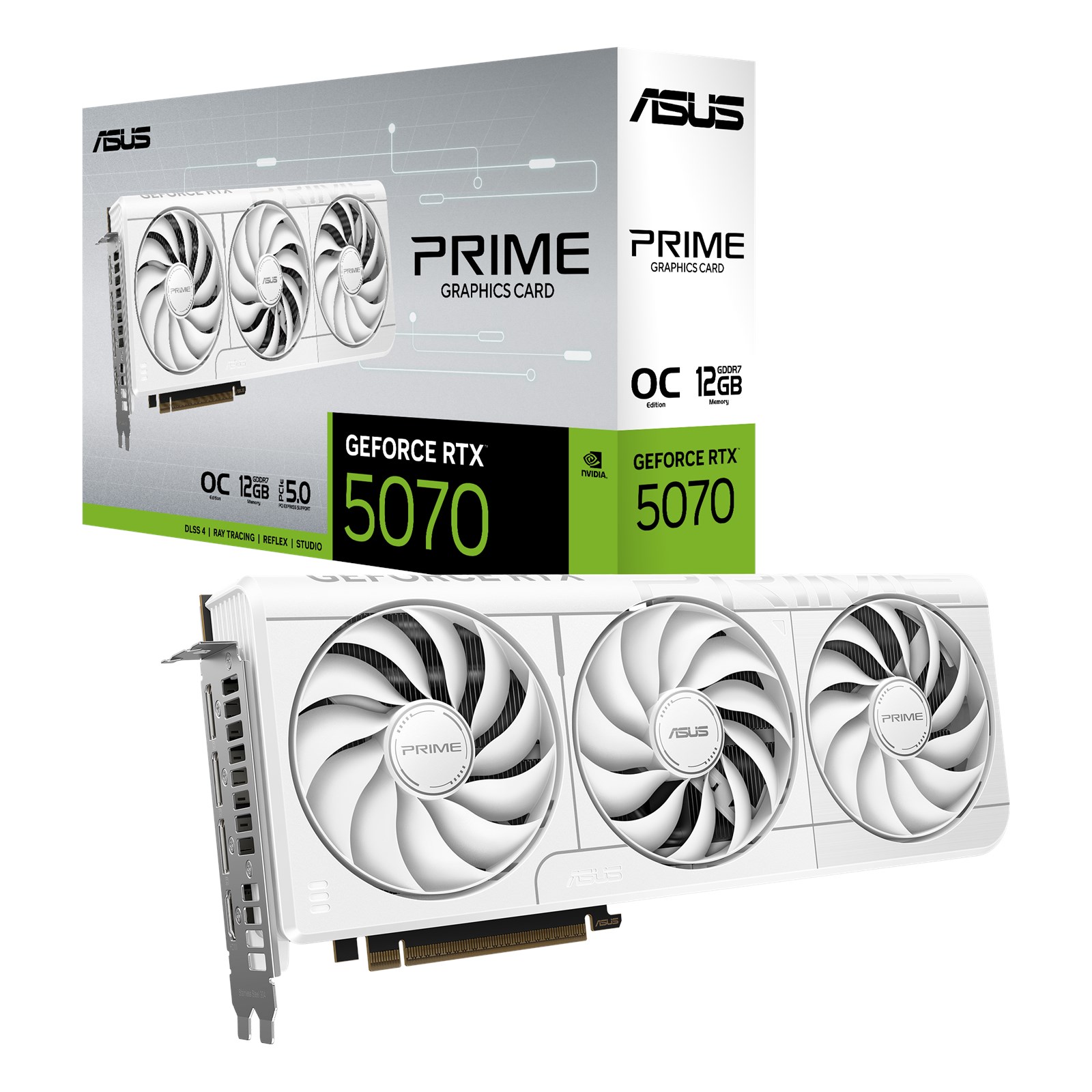 Asus PRIME RTX 5070 12GB DDR7 OC White Graphics Card