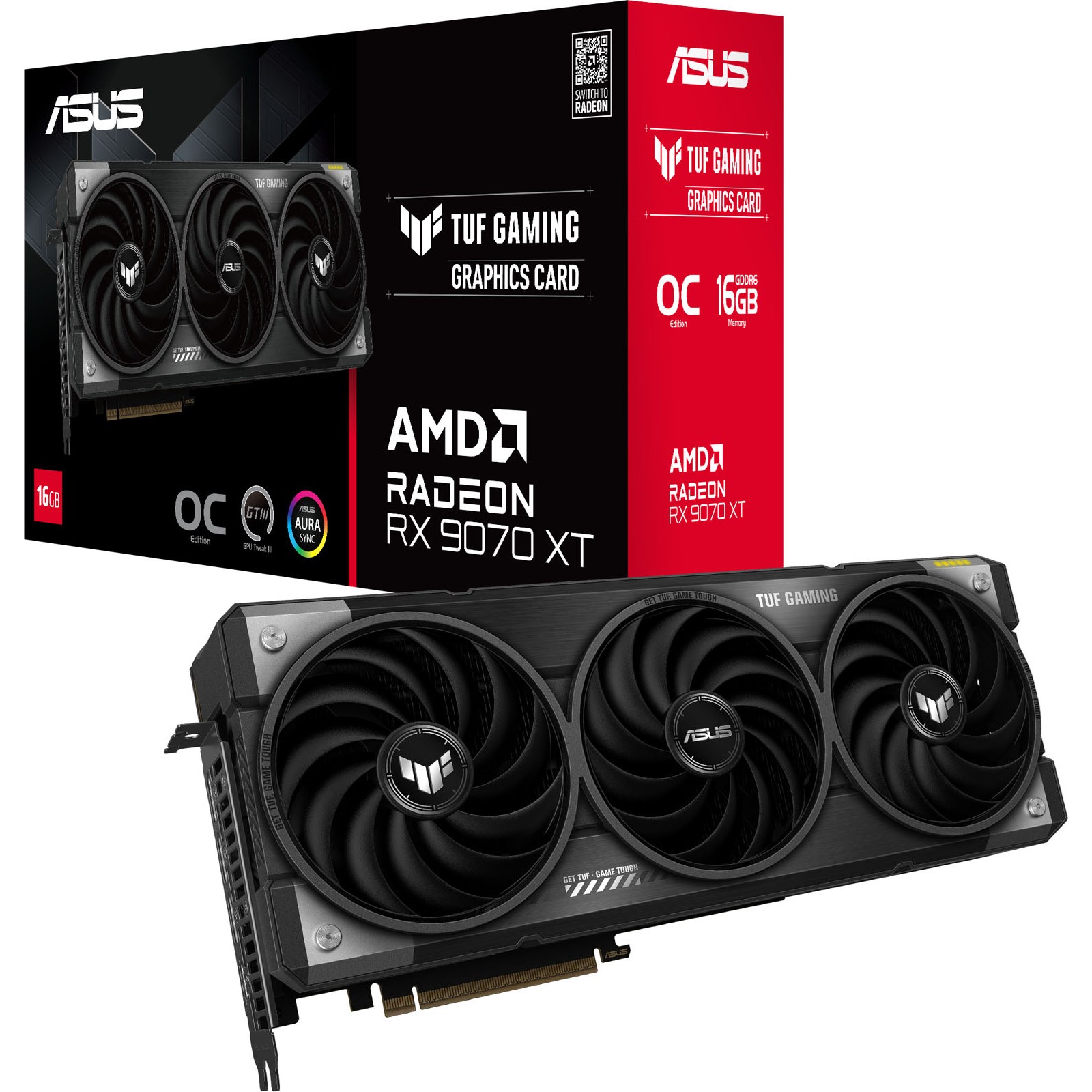 Asus TUF GAMING RX 9070 XT 16GB DDR6 RGB OC Graphics Card