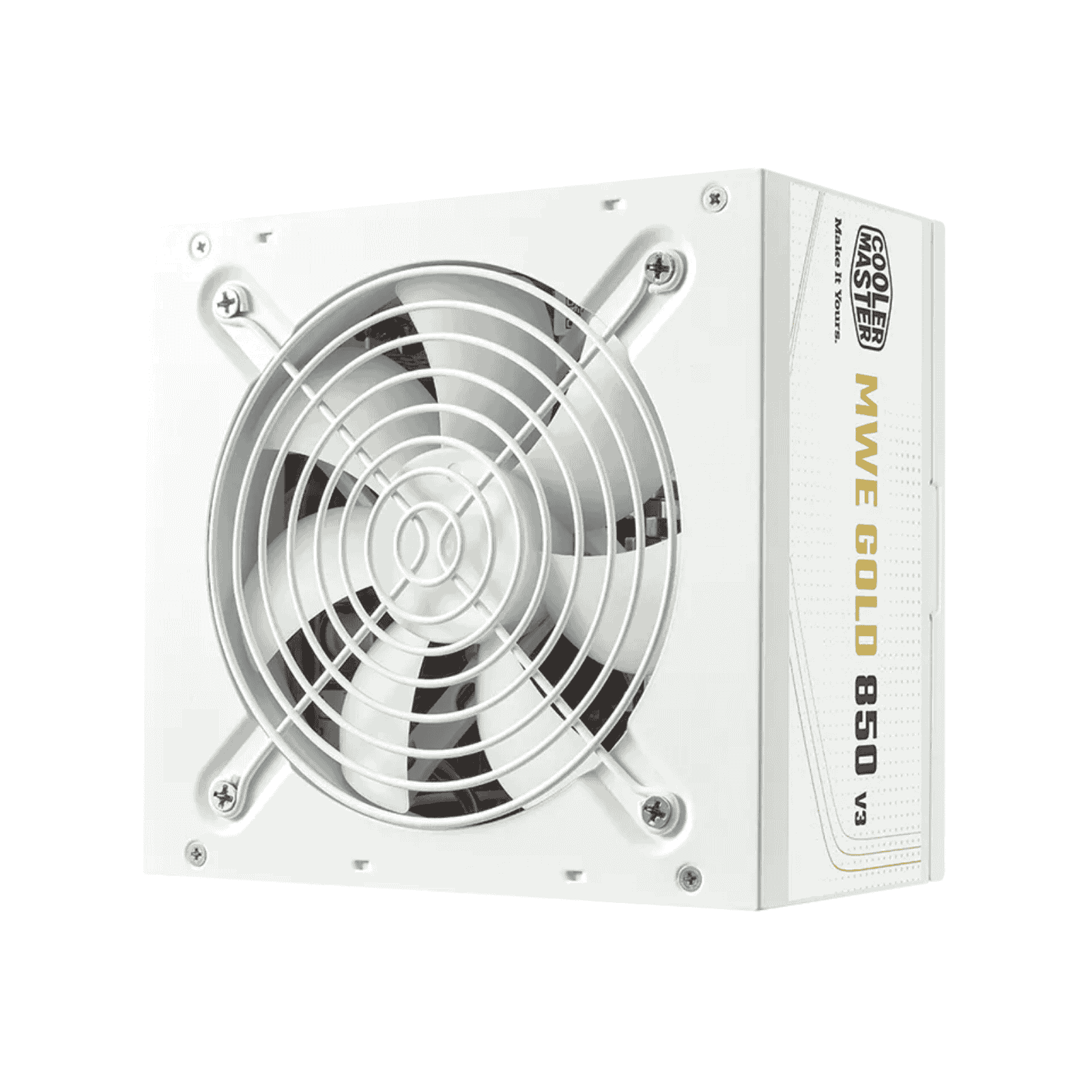 Cooler Master 850W MWE Gold V3 ATX 3.1 PSU, Fully Wired, HDB Bearing Fan, 80+ Gold, White