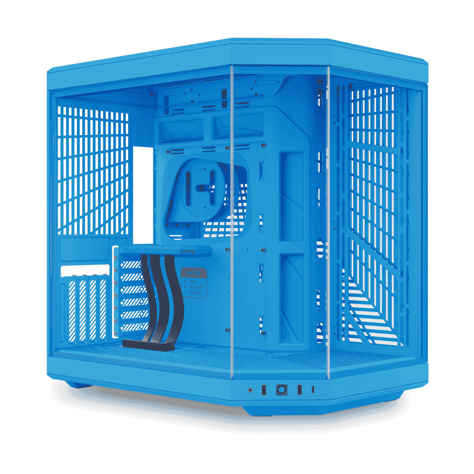 HYTE Y70 Mid-Tower Tempered Glass PC Gaming Case – BLUEBERRY MILK - Image 1