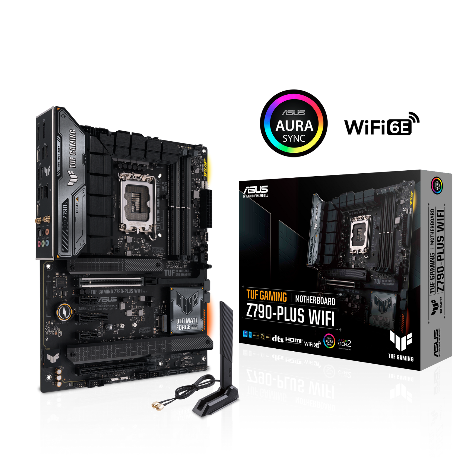 Asus TUF GAMING Z790-PLUS WIFI, Intel Z790, 1700, ATX, 4 DDR5, HDMI, DP, Wi-Fi 6E, 2.5G LAN, PCIe5, RGB, 4x M.2