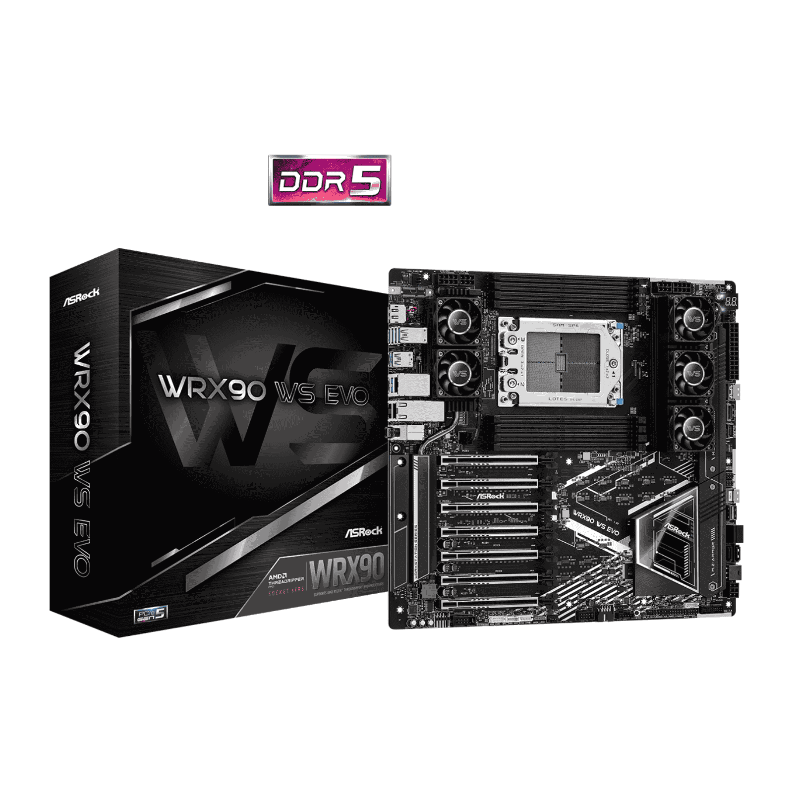 Asrock WRX90 WS EVO EEB Motherboard for AMD sTR5 CPUs