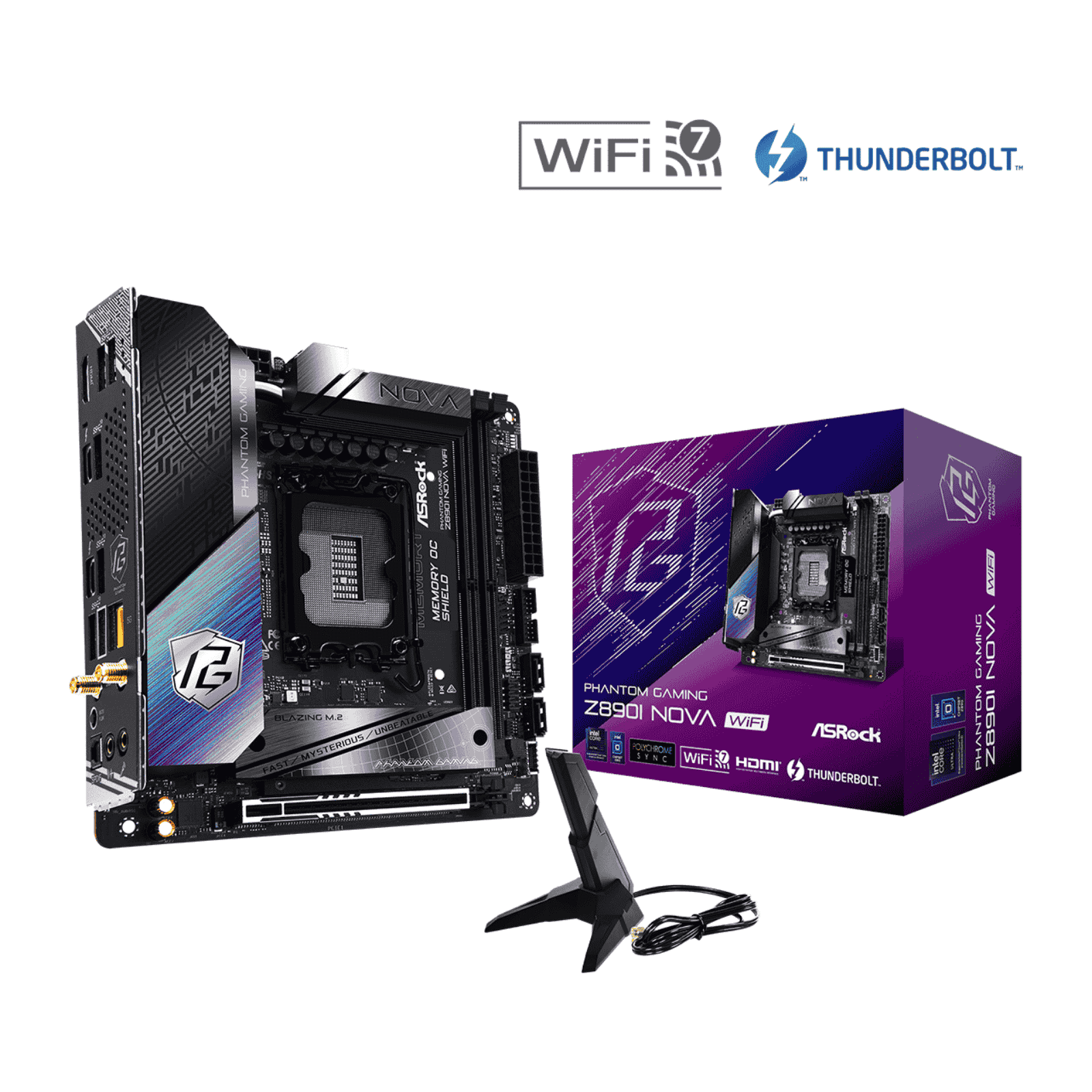 ASRock Z890I Nova WiFi Mini ITX Motherboard for Intel LGA1851 CPUs