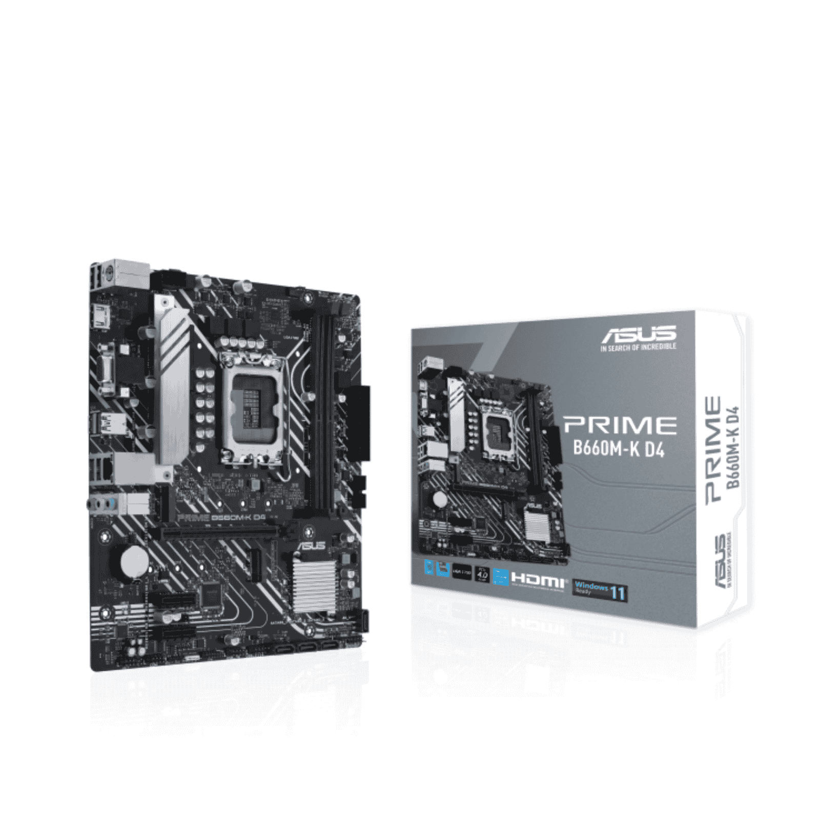 ASUS Prime B660M-K D4 Micro ATX Motherboard for Intel LGA1700 CPUs