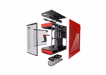 HYTE Y60 Mid Tower Modern Aesthetic Case - RED - Image 2