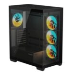Gigabyte C500 Panoramic Stealth RGB Gaming PC Case, Tempered Glass, Optimized Airflow, ATX/Micro-ATX, Support for Liquid Cooling, Stealth Motherboard Compatible - Image 5