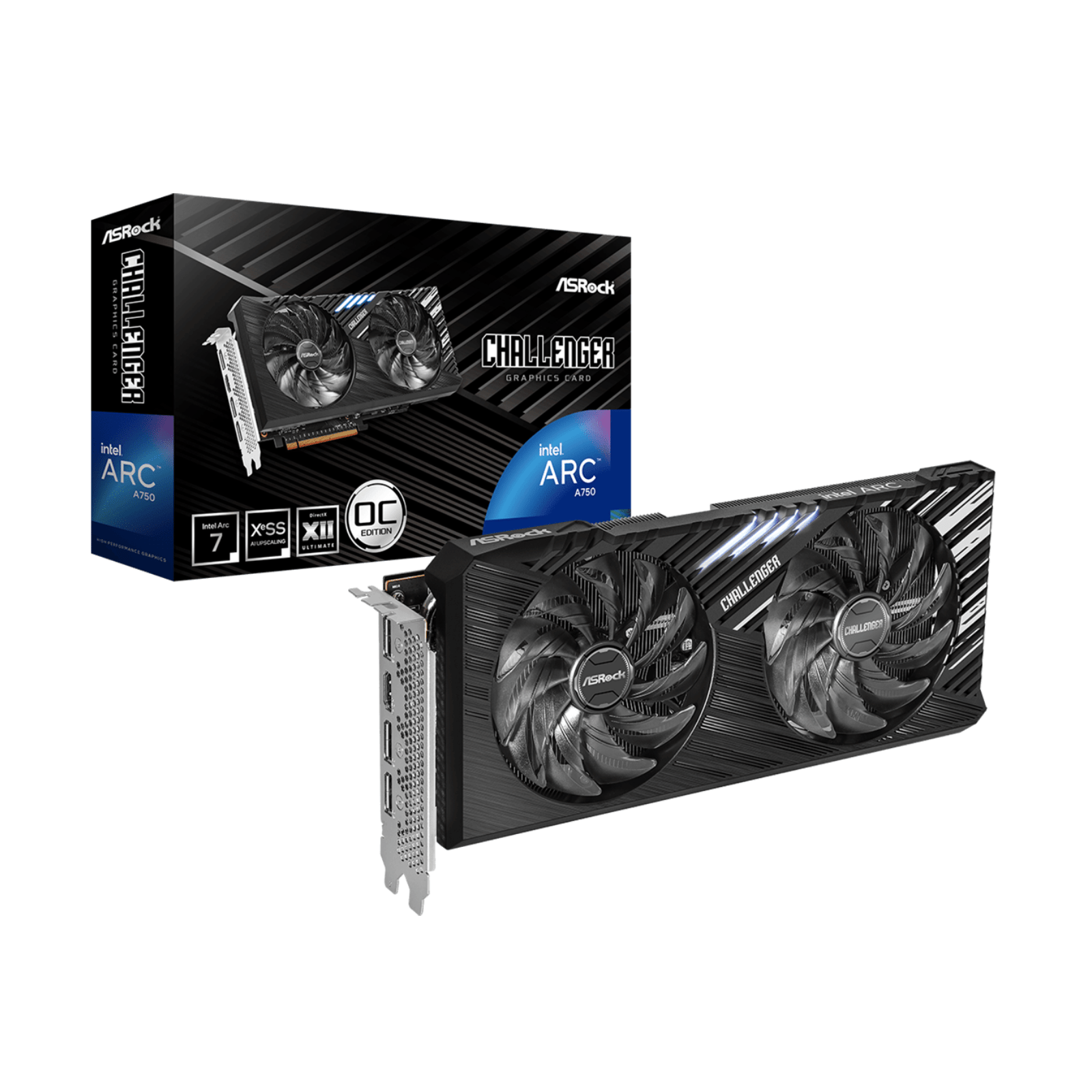 Asrock RX9060 XT Challenger 16GB OC, 16GB DDR6 Overclocked Graphics Card