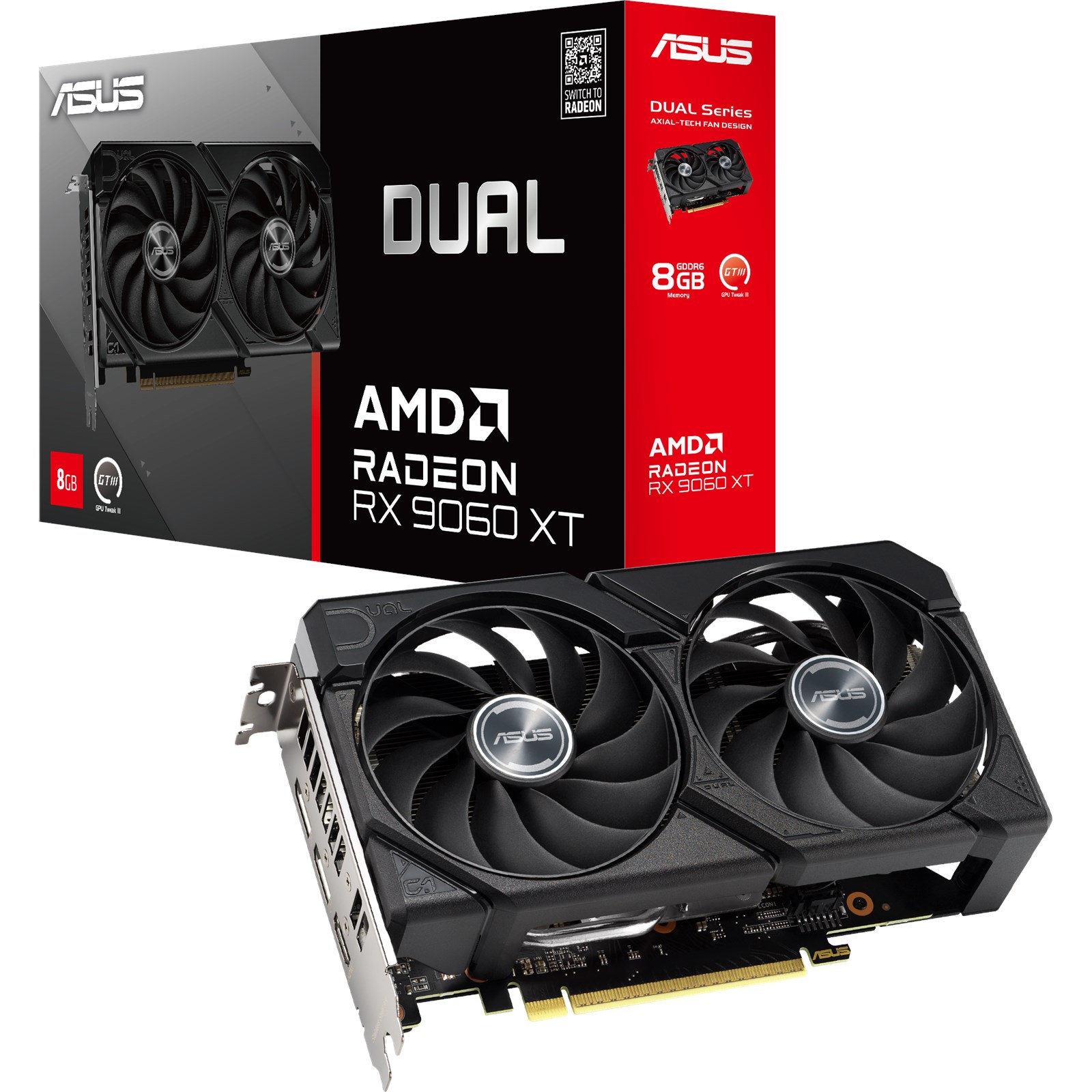 Asus DUAL RX 9060 XT 8GB DDR6 Graphics Card