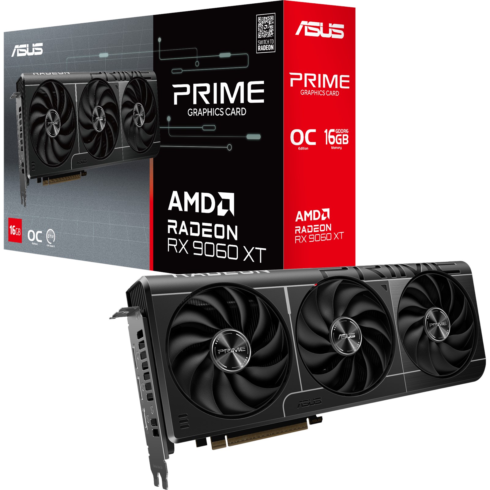 Asus PRIME RX 9060 XT 16GB DDR6 OC Graphics Card