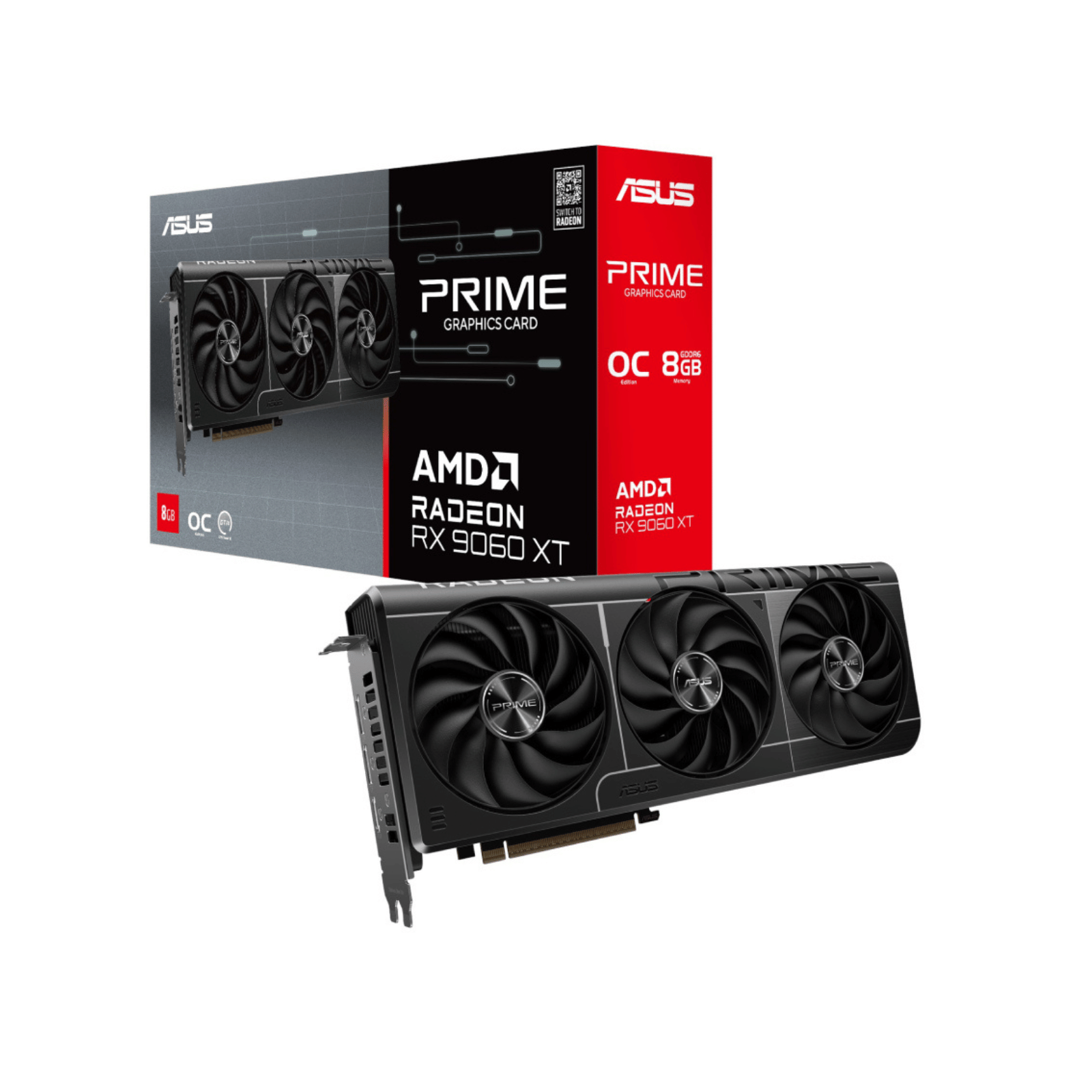 Asus PRIME RX 9060 XT 8GB DDR6 OC Graphics Card