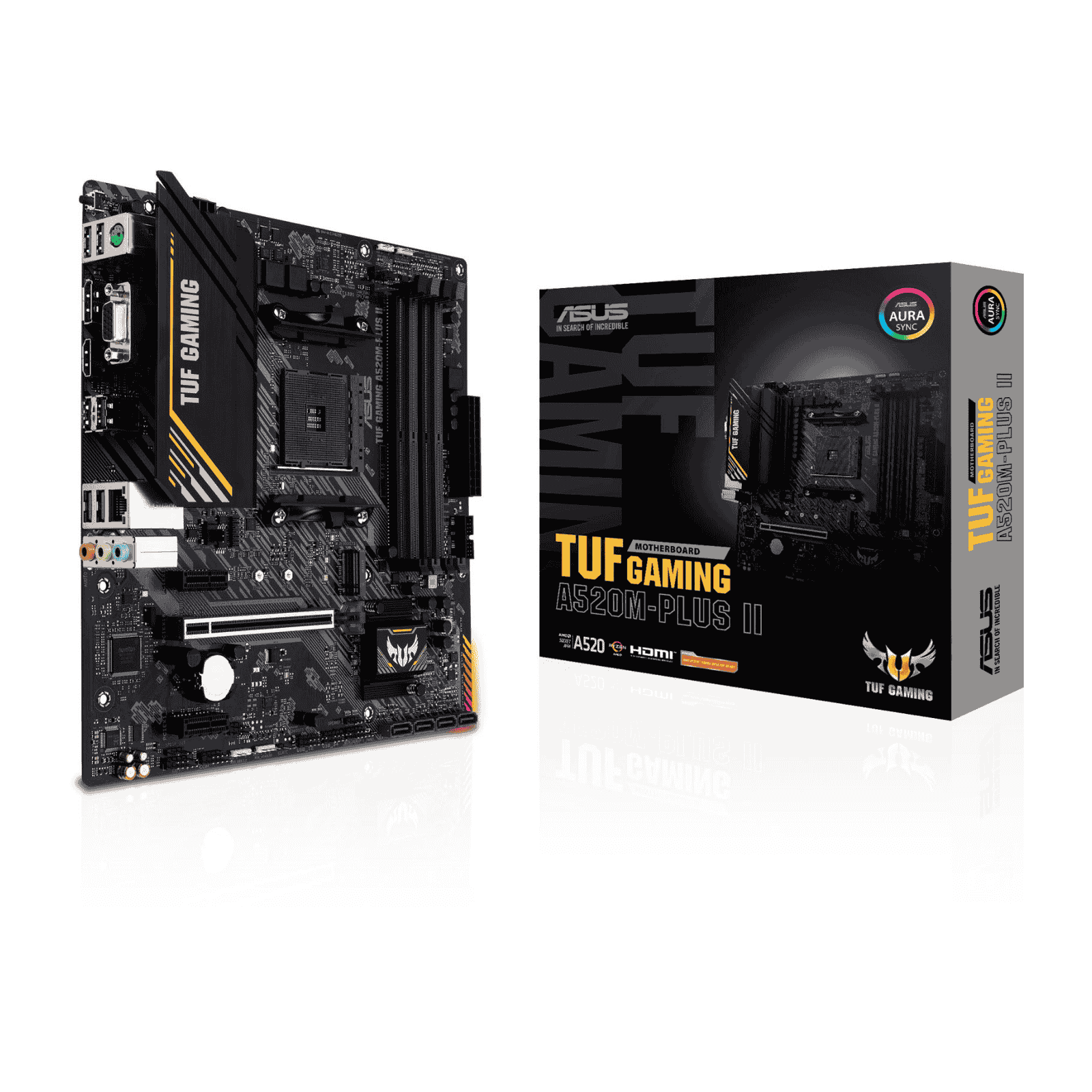 Asus TUF GAMING A520M-PLUS II Micro ATX Motherboard for AMD AM4 CPUs