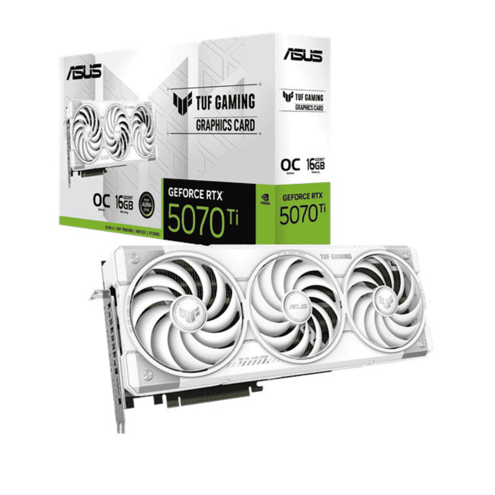 Asus TUF GAMING RTX 5070 Ti OC White 16GB DDR7 RGB Gaming Graphics Card