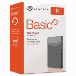 Seagate Basic 1TB Portable External Hard Drive, 2.5", USB 3.0, Grey
