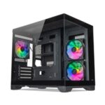 TecWare VXN Evo mATX PC Case, Dual-Chamber Glass Design, 3 x ARGB Fans Included, Massive Cooling Support (Up to 360mm Radiator), Tool-Free Panels, USB-C, Black - Image 2