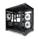 TecWare VXN Evo mATX PC Case, Dual-Chamber Glass Design, 3 x ARGB Fans Included, Massive Cooling Support (Up to 360mm Radiator), Tool-Free Panels, USB-C, Black - Image 4