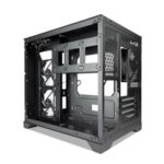 TecWare VXN Evo mATX PC Case, Dual-Chamber Glass Design, 3 x ARGB Fans Included, Massive Cooling Support (Up to 360mm Radiator), Tool-Free Panels, USB-C, Black - Image 5