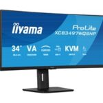 iiyama ProLite Curved Monitor XCB3497WQSNP-B1 34" VA Ultra-Wide Screen with KVM Switch, LAN, USB-C Dock, 0.4ms, 120Hz, HDMI, DisplayPort, Speakers, Height Adjustment - Image 5