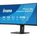 iiyama ProLite Curved Monitor XCB3497WQSNP-B1 34" VA Ultra-Wide Screen with KVM Switch, LAN, USB-C Dock, 0.4ms, 120Hz, HDMI, DisplayPort, Speakers, Height Adjustment - Image 6