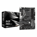 ASRock B450 PRO4 R2.0 ATX Motherboard for AMD AM4 CPUs