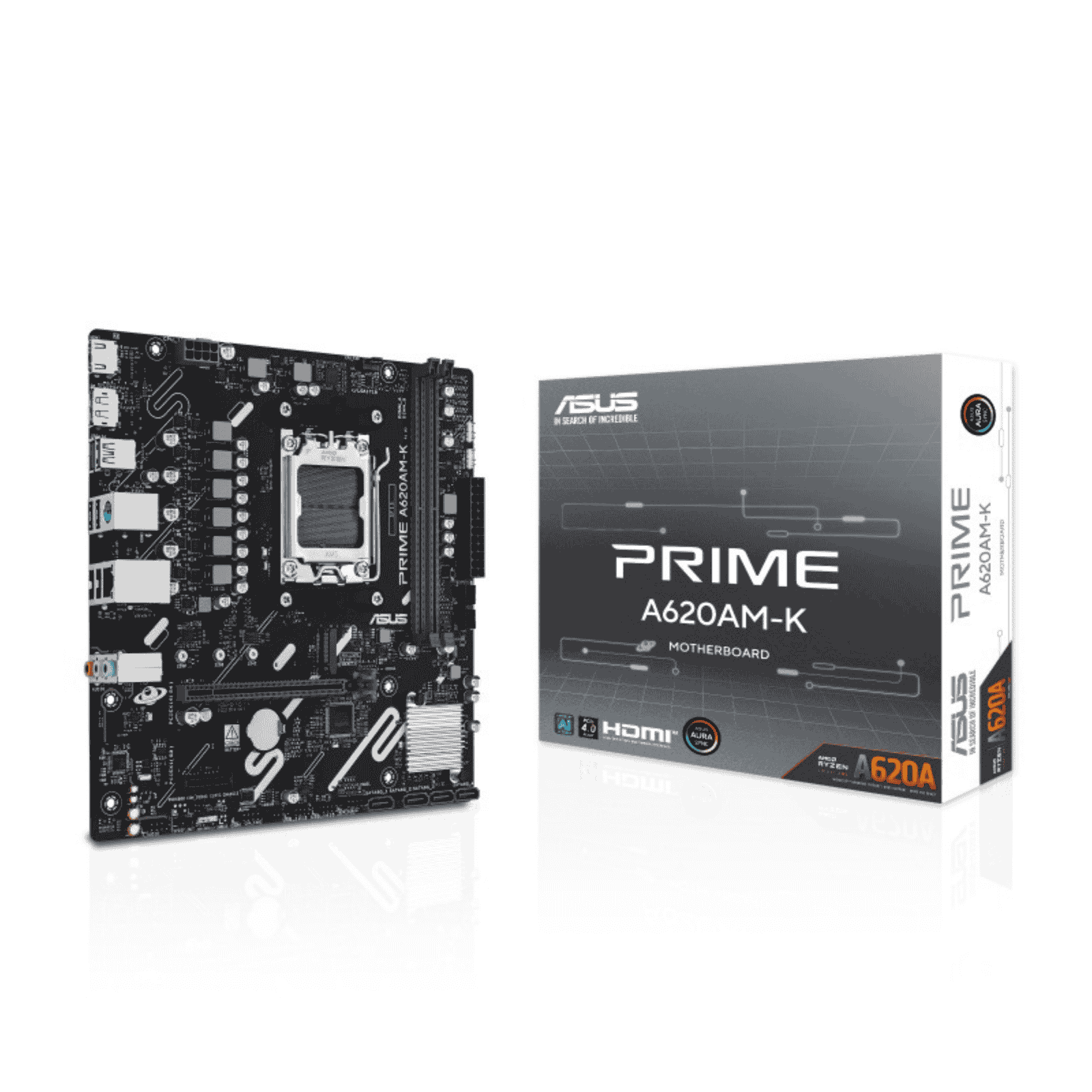 ASUS PRIME A620AM-K Micro ATX Motherboard for AMD AM5 CPUs