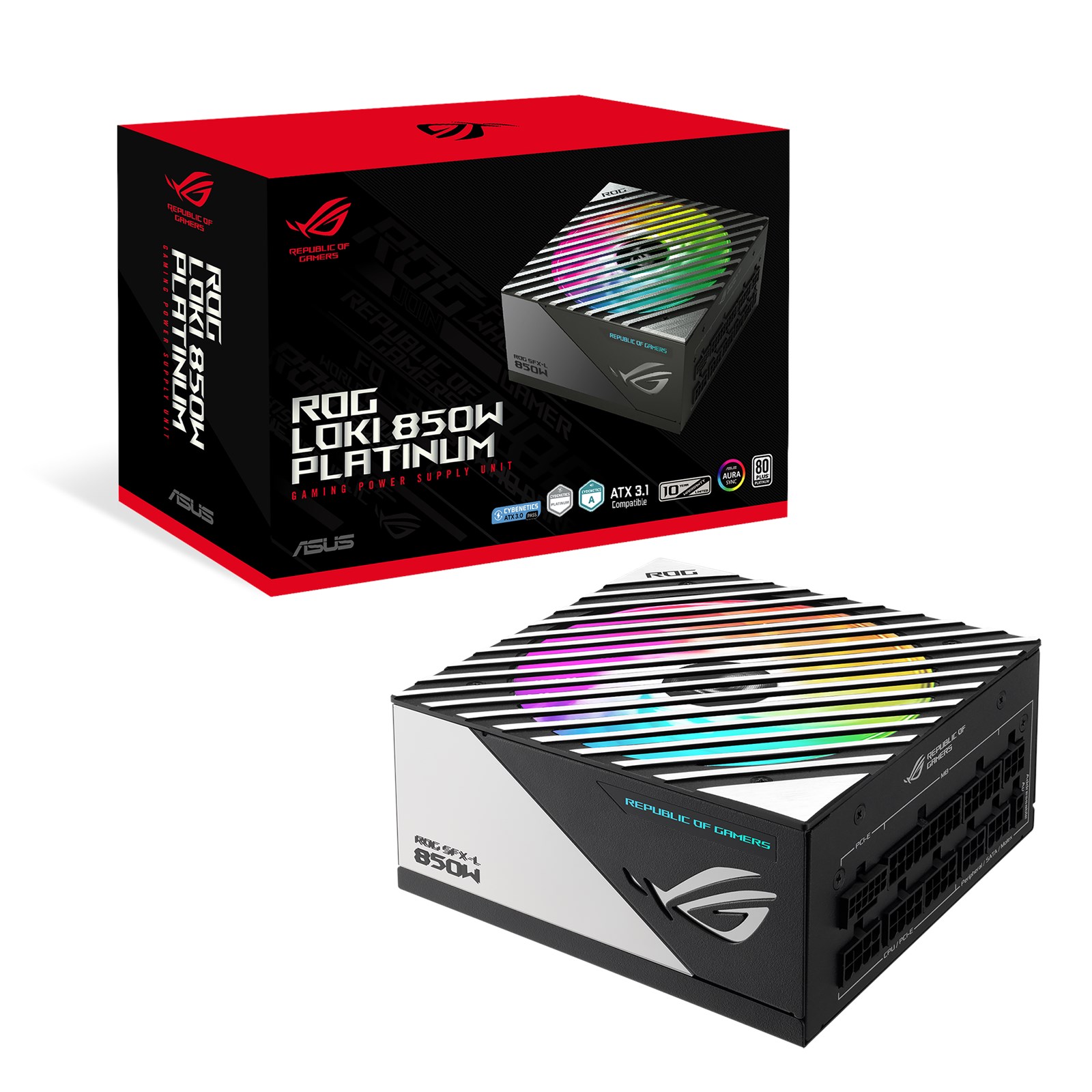 Asus 850W ROG LOKI SFX-L Fully Modular 80+ Platinum RGB, ATX-to- SFX Bracket Power Supply
