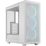 Fractal Design Epoch (White RGB TG Clear) Case w/ Clear Window, ATX, 3x Momentum RGB Fans, Mesh Top & Front, USB-C 20Gbps
