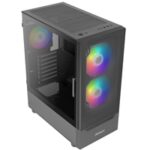 ANTEC NX410 Case, Gaming, Black, Mid Tower, 1 x USB 3.0 / 2 x USB 2.0, Tempered Glass Side Window Panel, Addressable RGB LED Fans, ATX, Micro ATX, Mini-ITX - Image 2