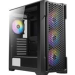 ANTEC AX90 Case, Black, Mid Tower, 1 x USB 3.0 / 2 x USB 2.0, Tempered Glass Side WIndow Panel, Diamond-Shaped Mesh Front Panel for Excellent Cooling Performance, 4 x Addressable RGB Fans Included with Hub - Image 2