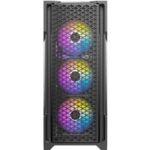 ANTEC AX90 Case, Black, Mid Tower, 1 x USB 3.0 / 2 x USB 2.0, Tempered Glass Side WIndow Panel, Diamond-Shaped Mesh Front Panel for Excellent Cooling Performance, 4 x Addressable RGB Fans Included with Hub - Image 3