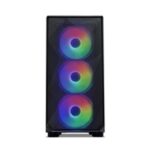 Tecware Forge M Omni Micro-ATX Case - Key-Lockable Tempered Glass, High-Airflow Mesh Front, 4 x 120mm Fans Pre-Installed, mATX/ITX Support, Black - Image 3