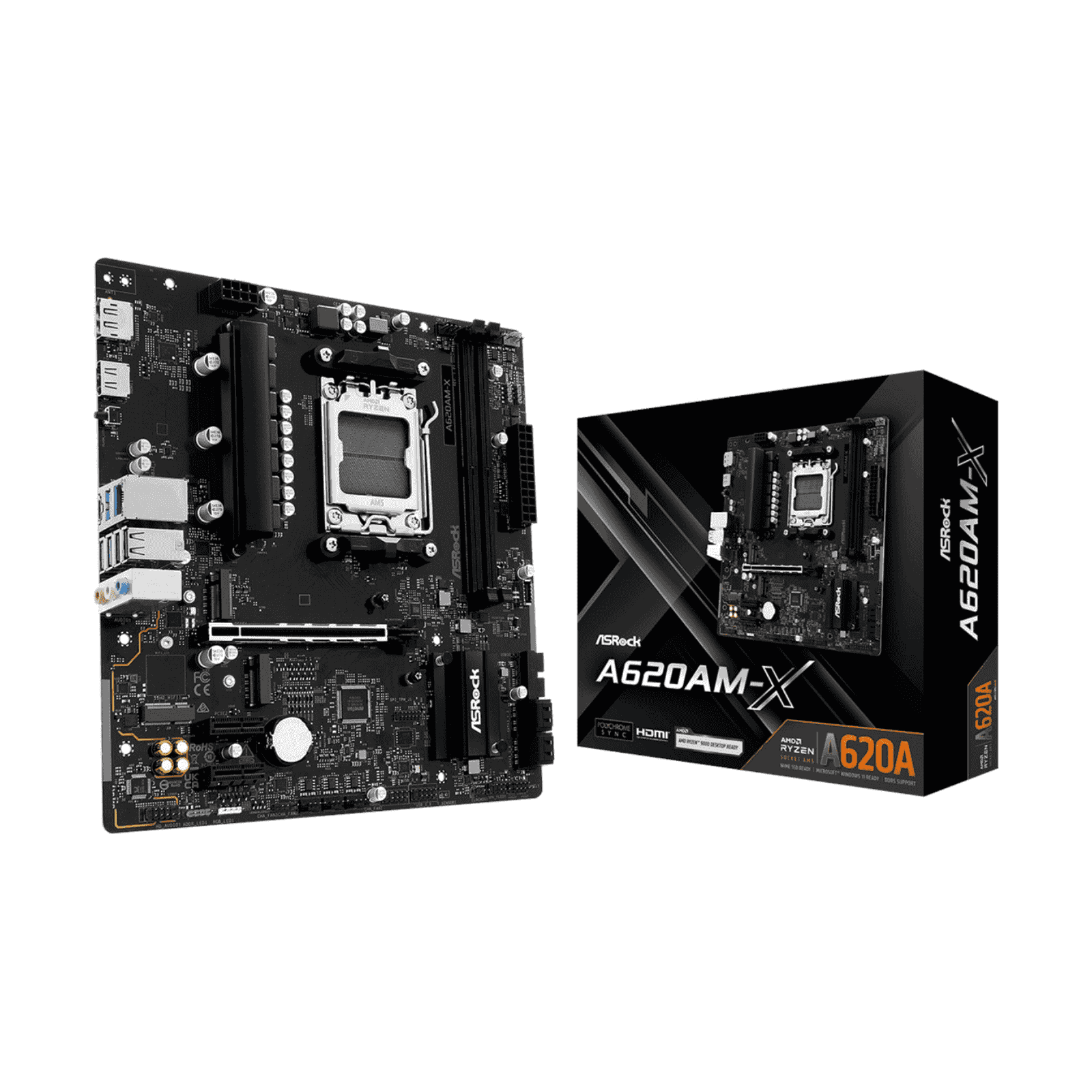 ASRock A620AM-X Micro ATX Motherboard for AMD AM5 CPUs