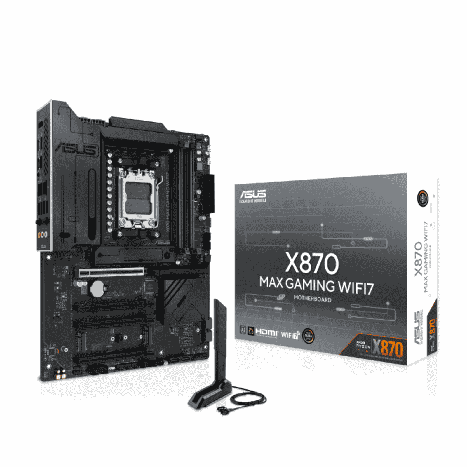 ASUS X870 MAX GAMING WIFI7 ATX Motherboard for AMD AM5 CPUs