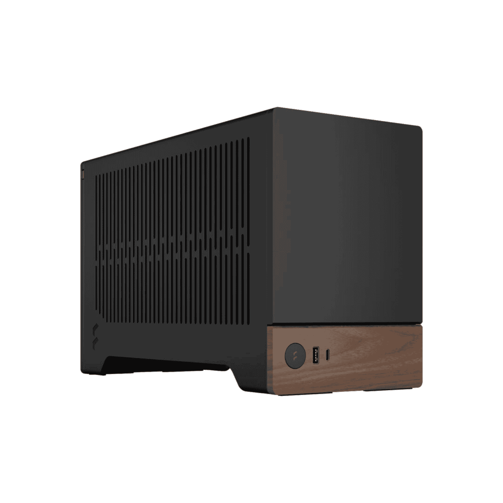 Fractal Design Terra Graphite SFF PC Case, Mini ITX, Walnut Front, Anodized Aluminium Exterior, 322mm GPU Support, Requires SFX/SFX-L PSU, USB-C